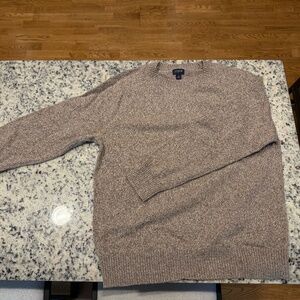 J.Crew Marled Brown Crewneck Knit Sweater | Classic Wardrobe Staple